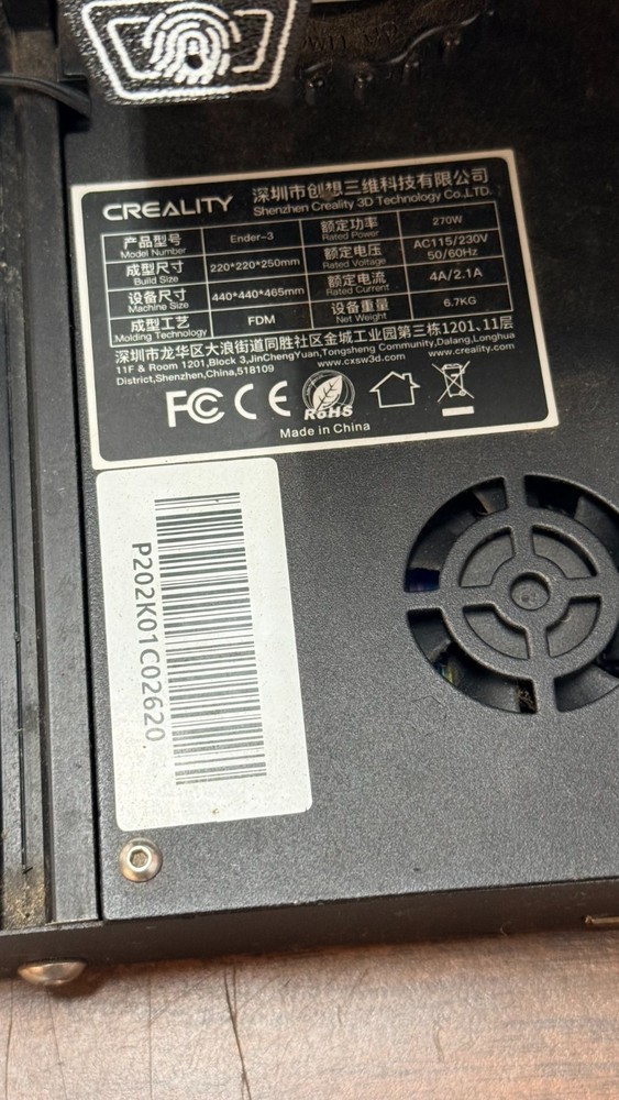 Creality Ender-3 3D Printer-Used-Good Shape-Printer Only