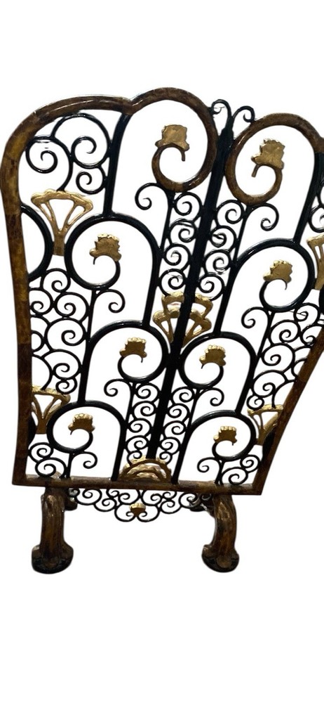 Unique & Different Scroll Fireplace Screen Stand “For Decorative Purposes Only”