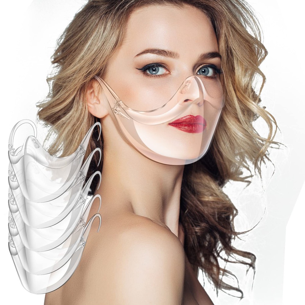 DIGIGRE 5PCS Transparent Face Shield, Lightweight 5 Pcs, Transparency