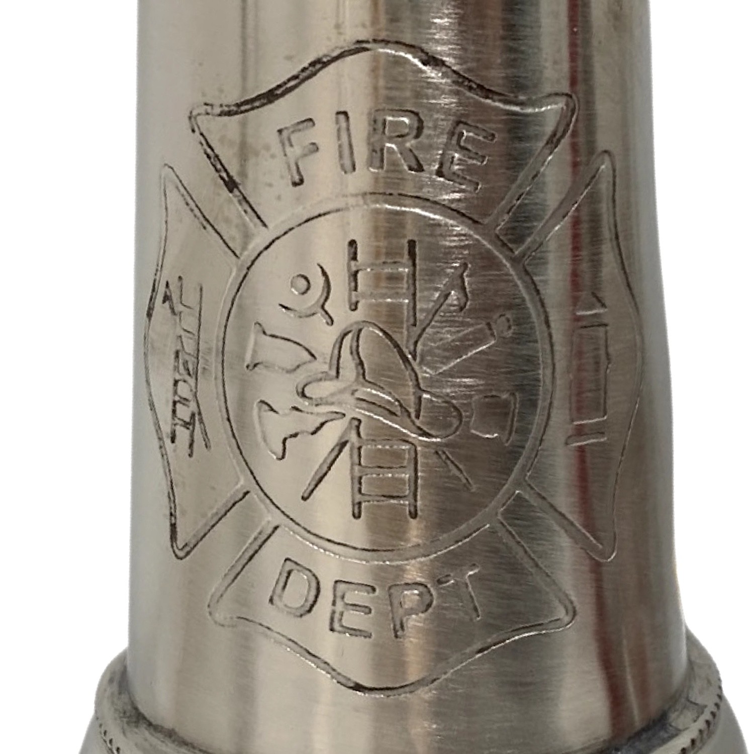 Old Firefighter Fire Parade Horn Trumpet or Bugle Brushed Satin Nickel