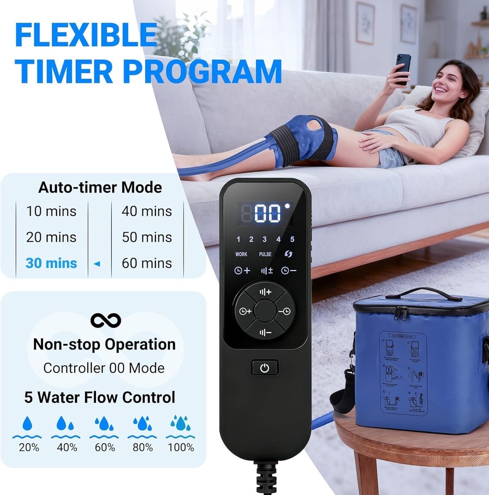 Cold Therapy Machine - Programmable Ice Machine for Knee After Surgery Portable