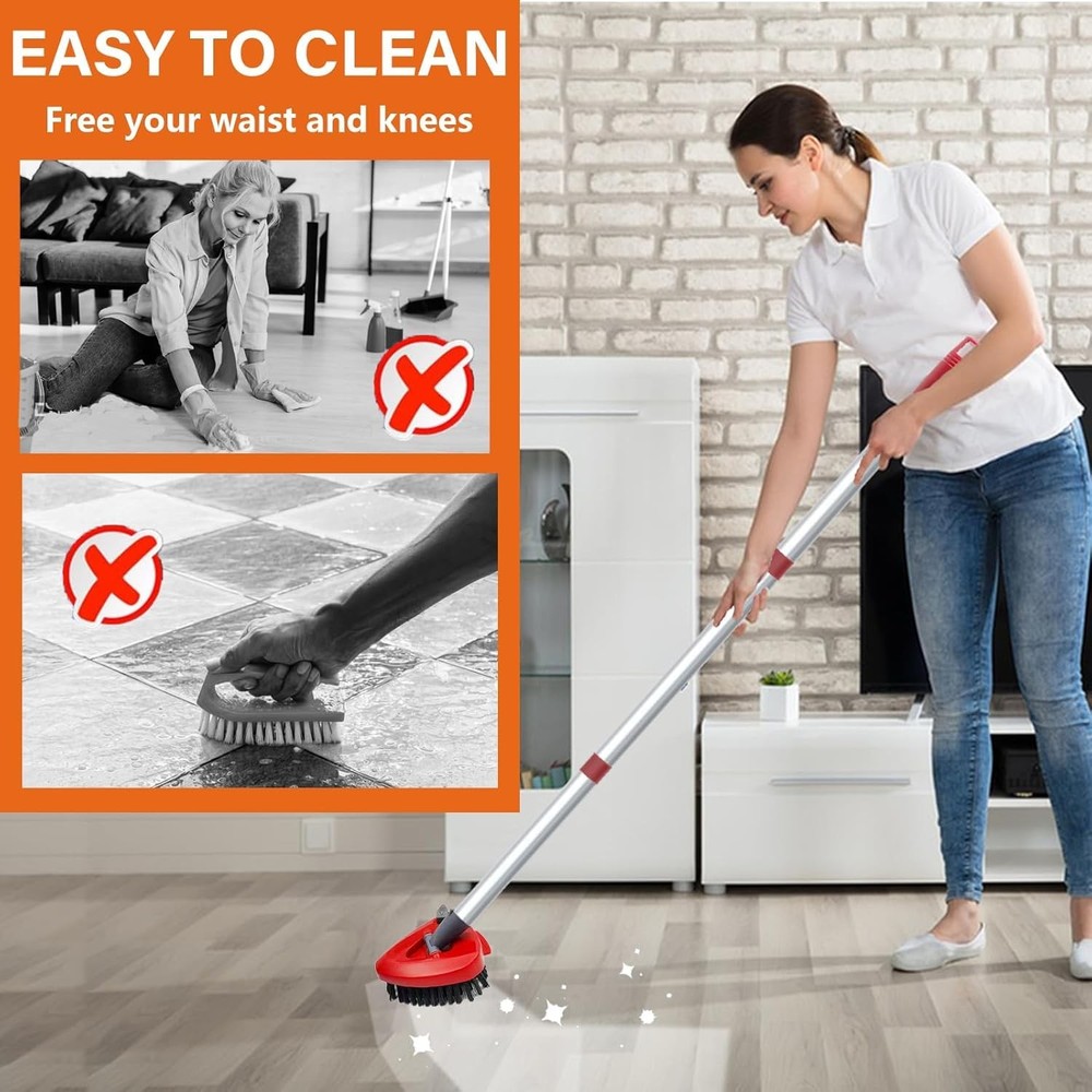 Small Spin Mop Replace Head Base + Scrub Brush for O Cedar 2-Tank RinseClean,...