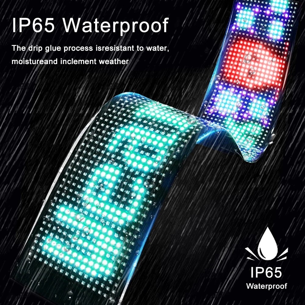 DIY Programmable Car LED Sign LED Matrix Pixel Panel Flexible LED Display