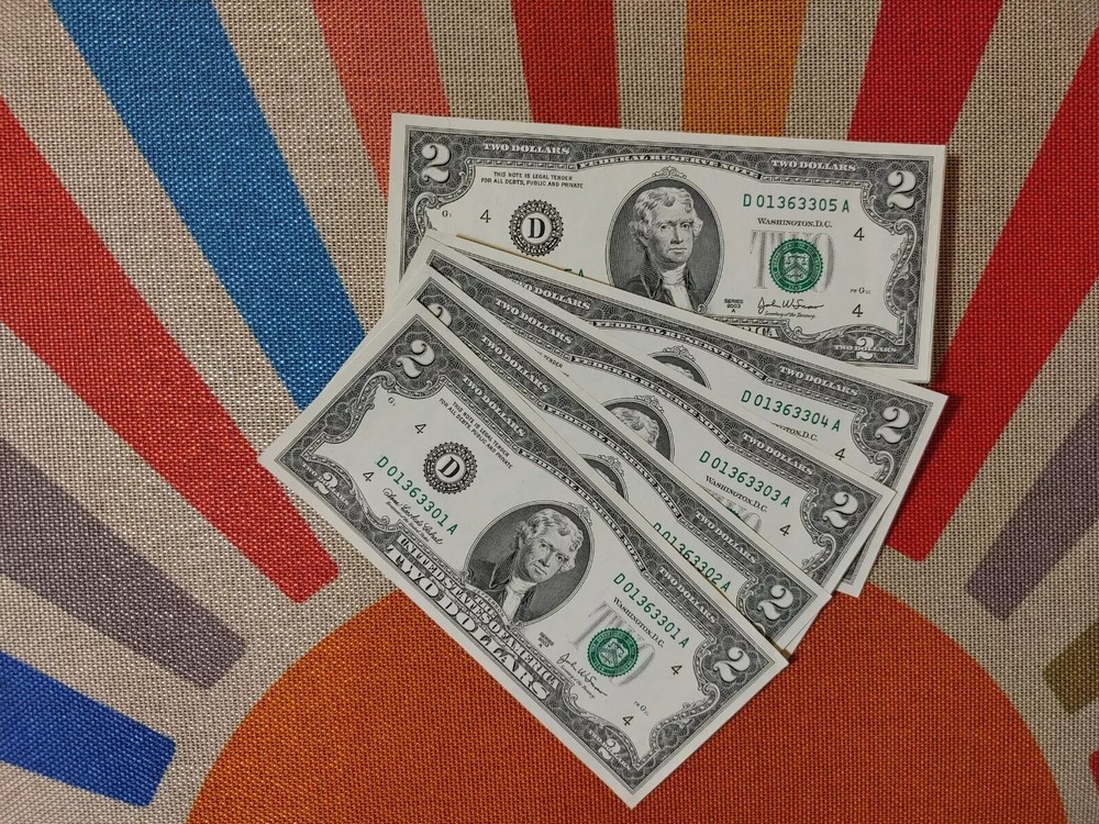 2003 A - $2 Two Dollar Bill - Uncirculated from BEP Pack