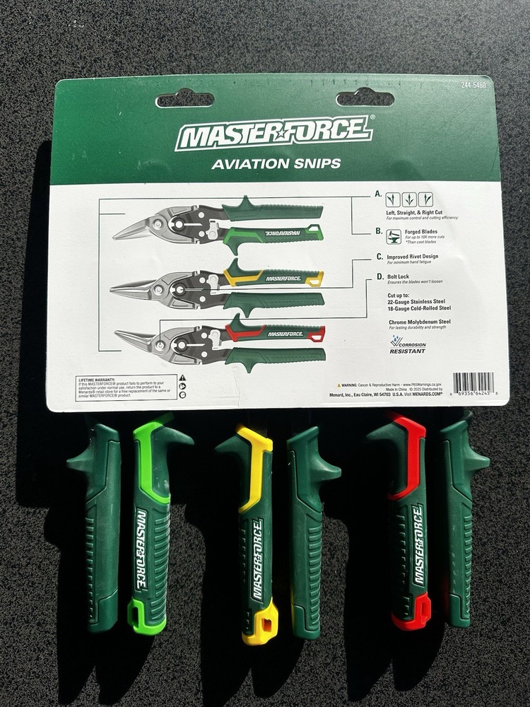 Masterforce 3 Piece 10” Aviation Tin Snips