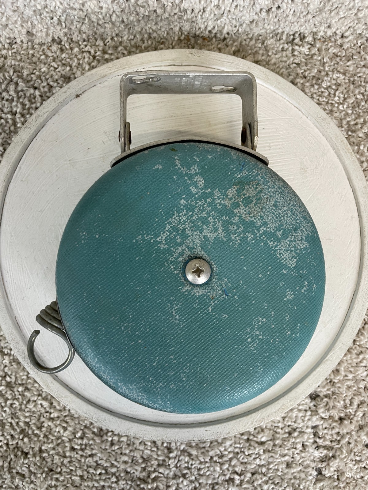 Vintage Cordomatic Clothesline Retractable Wall Mounted Blue