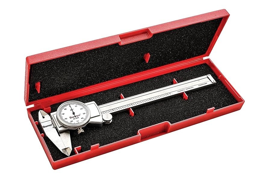 Starrett 3202-6 Dial Caliper; 0-6" Range with Case