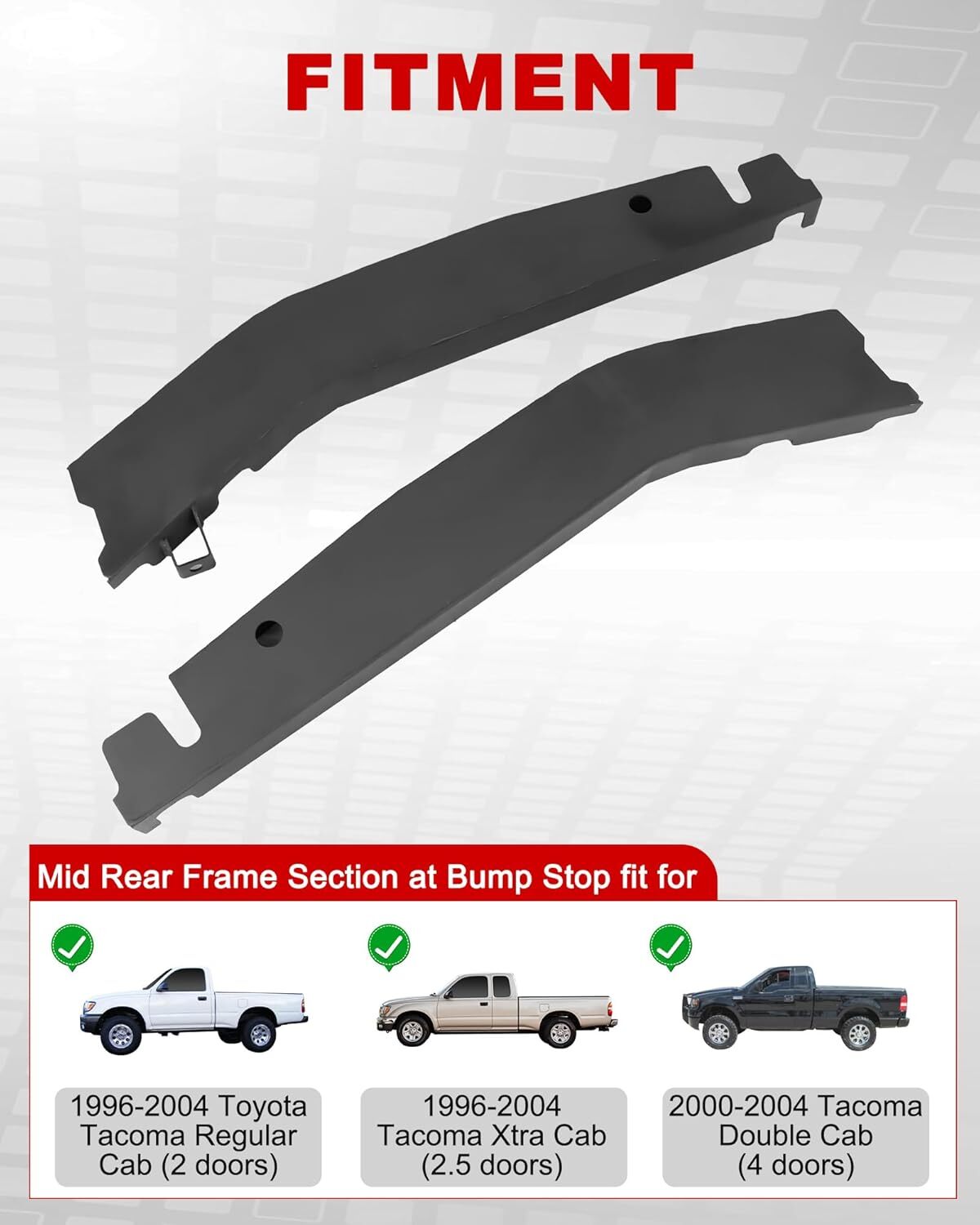 Center/Mid/Mid-Rear/Rear Frame Repair Kit for 2000-2004 Toyota Tacoma Double Cab