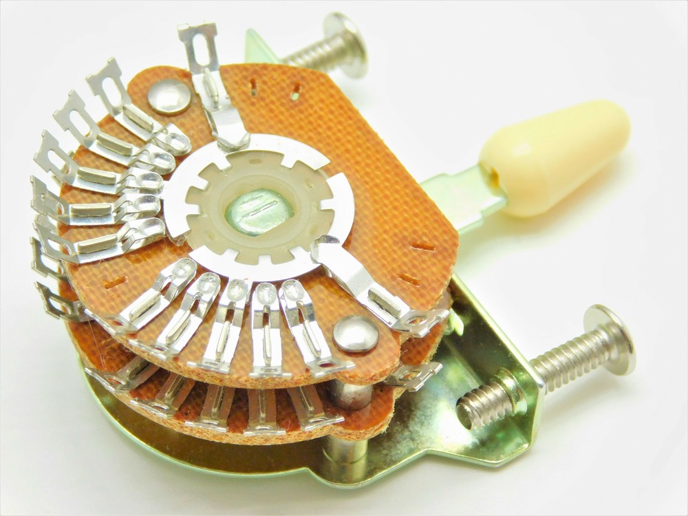 5-way 4-Pole, Double Wafer, Super Mega Switch for Stratocaster Cream Tip