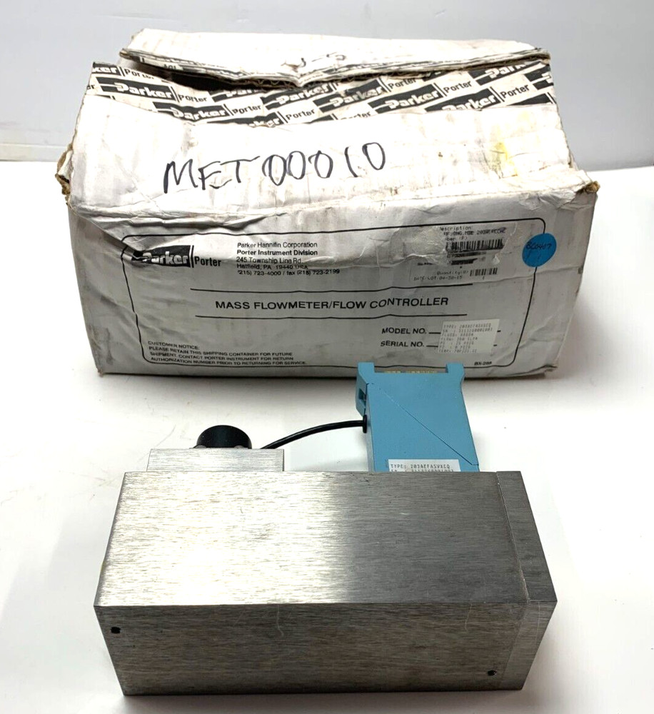 PARKER/PORTER 203AEFASVXCQ MASS FLOWMETER/FLOW CONTROLLER FLUID: ARGON