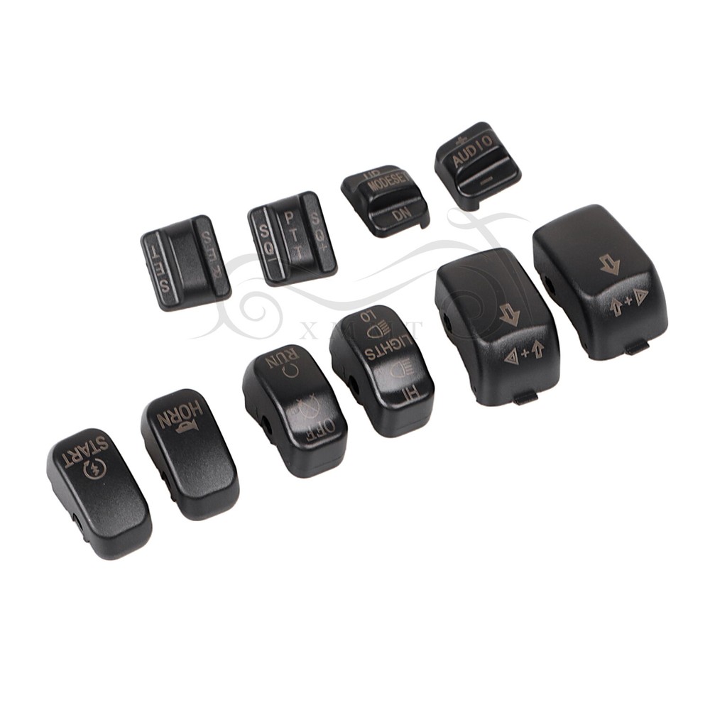 Black Hand Control Switch Housing Button Cap For Harley Electra Glide 1996-2013