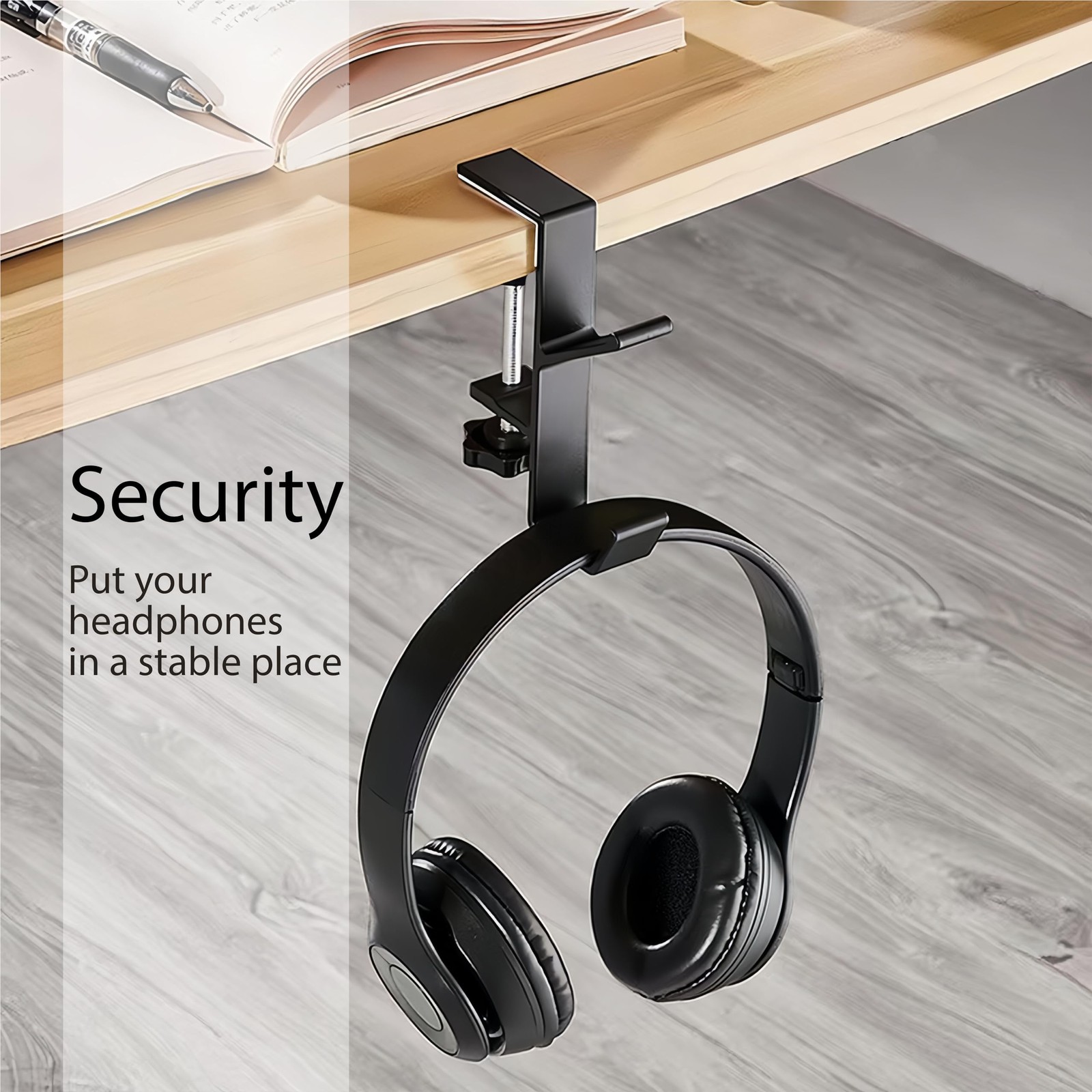 Ctgsas Adjustable Hook for L Shaped Gaming Desk, Under Onesize, White