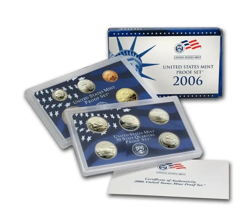 US Mint 2006 S Clad Proof Set - Complete with Box & COA