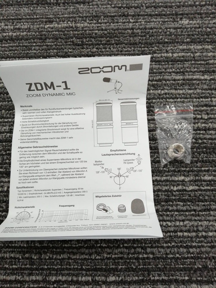 ZOOM Dynamic Microphone ZDM-1 Used