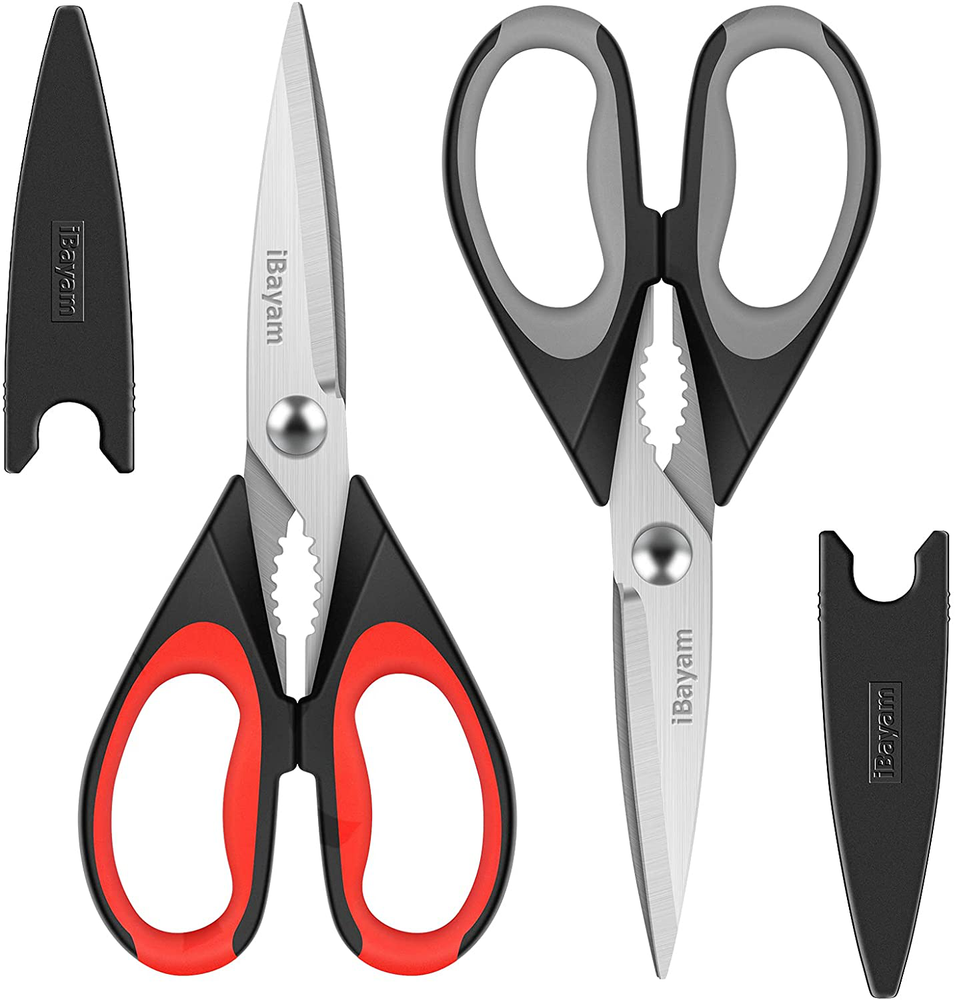 Kitchen Shears 2 Pack Kitchen Scissors Heavy Duty Meat Scissors Dishwasher NEW
