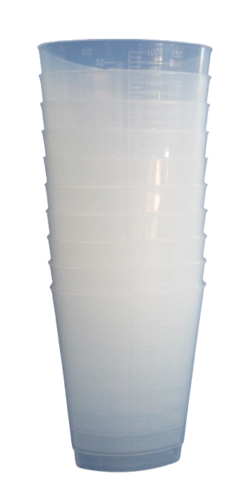 Medegen Polypropelene Triangular Graduated Measuring Container 32oz/1000cc