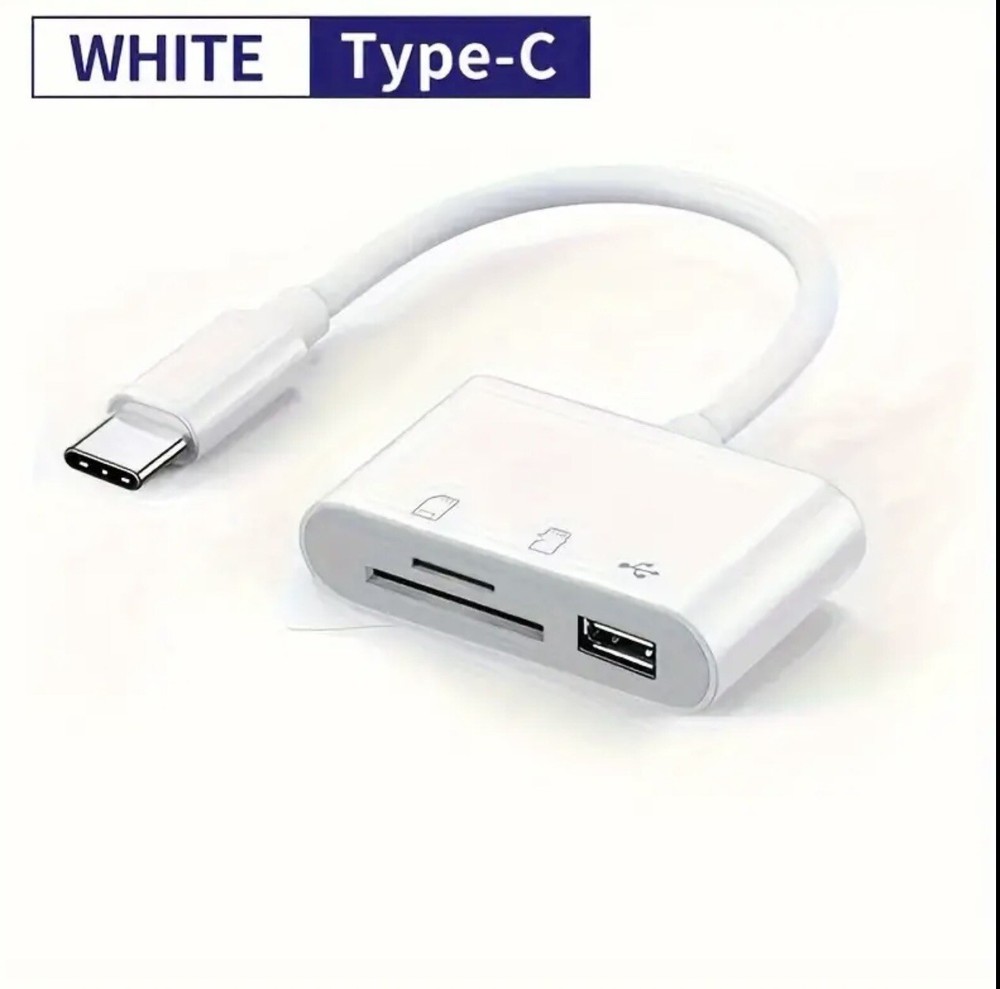 3 in 1 USB-C SD TF Card Reader Camera Adapter For Android Phones, Cameras