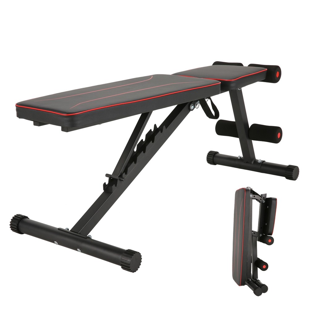 Adjustable Basic Weight Bench Foldable with 8 Backrest Position Exercise Bench