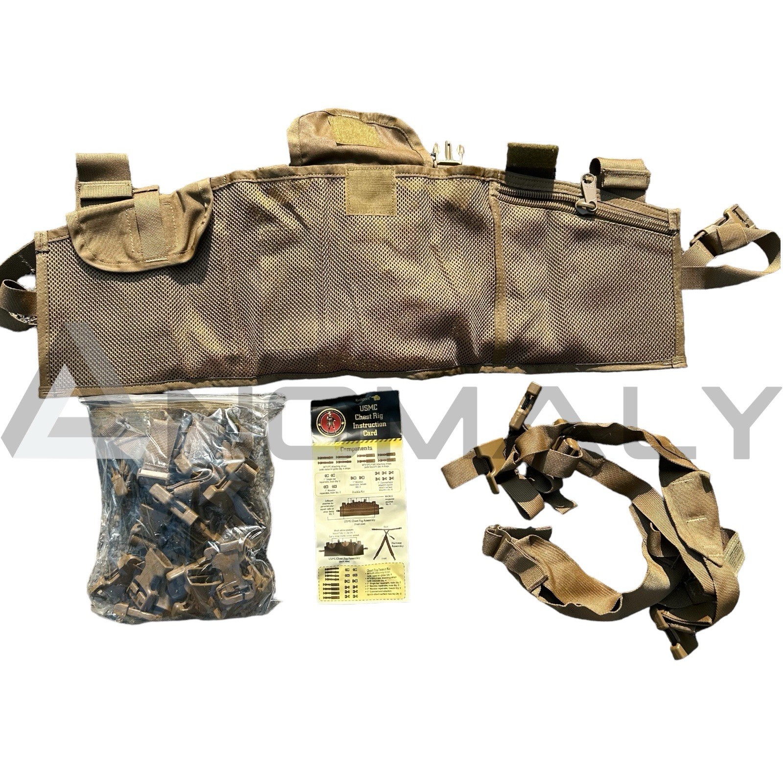 USMC Chest Rig, Tactical Assault Panel TAP Vest Ibiley W/ Repair Kit, Coyote NEW
