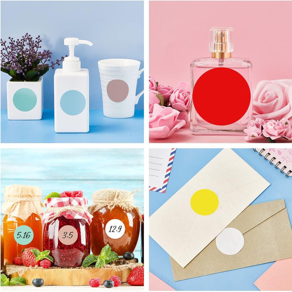 2" Circle Code Dot Sticker Self-Adhesive Round Direct Thermal Labels 750/Roll