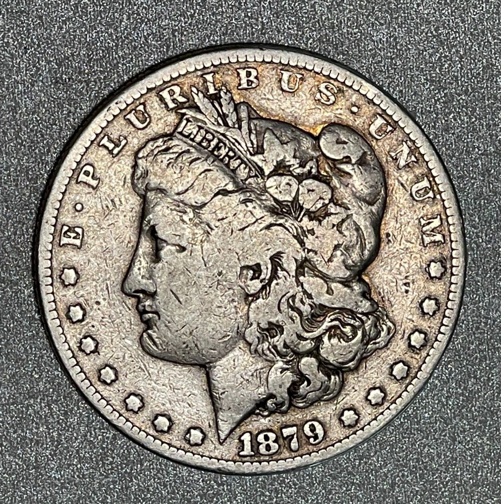 1879-S Morgan 90% Silver Dollar Minted 2nd Reverse Parallel Arrow Feathers