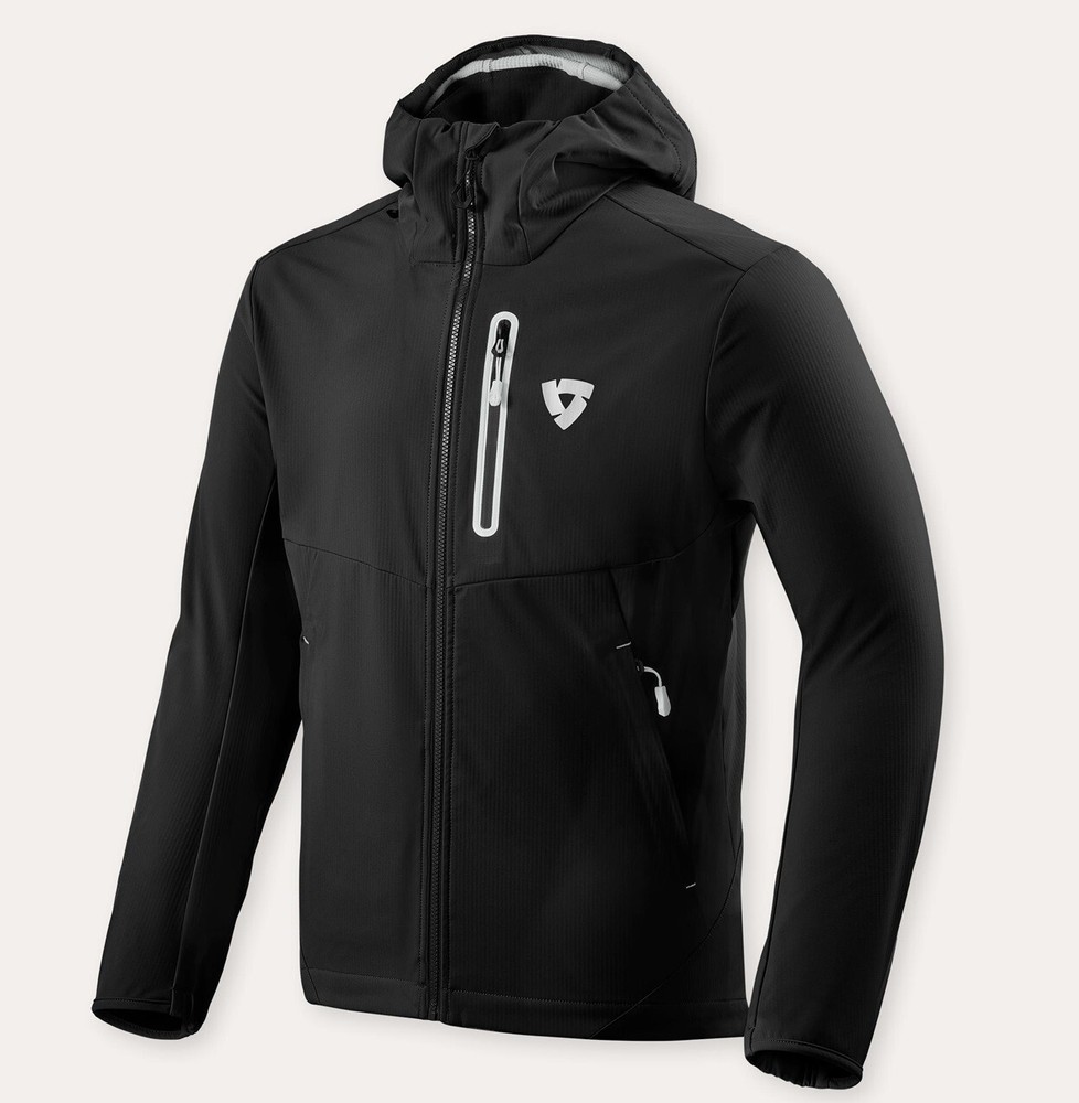 REV'IT JERRY WINDPROOF SOFTSHELL CASUAL LIGHT JACKET BLACK SIZE S
