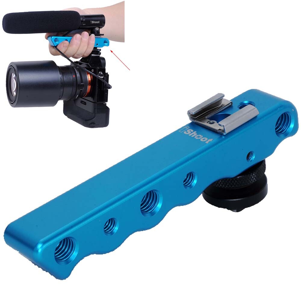 Hand-held DC/DV Video Camera Holder Bracket Support Speedlite Flash LED Light