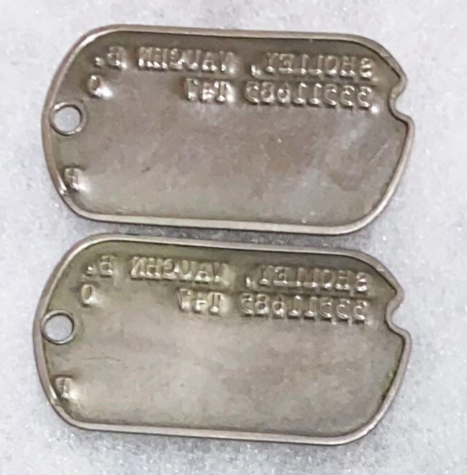 Post-WWII Vaughan Sholley T-47 Dog Tag Set