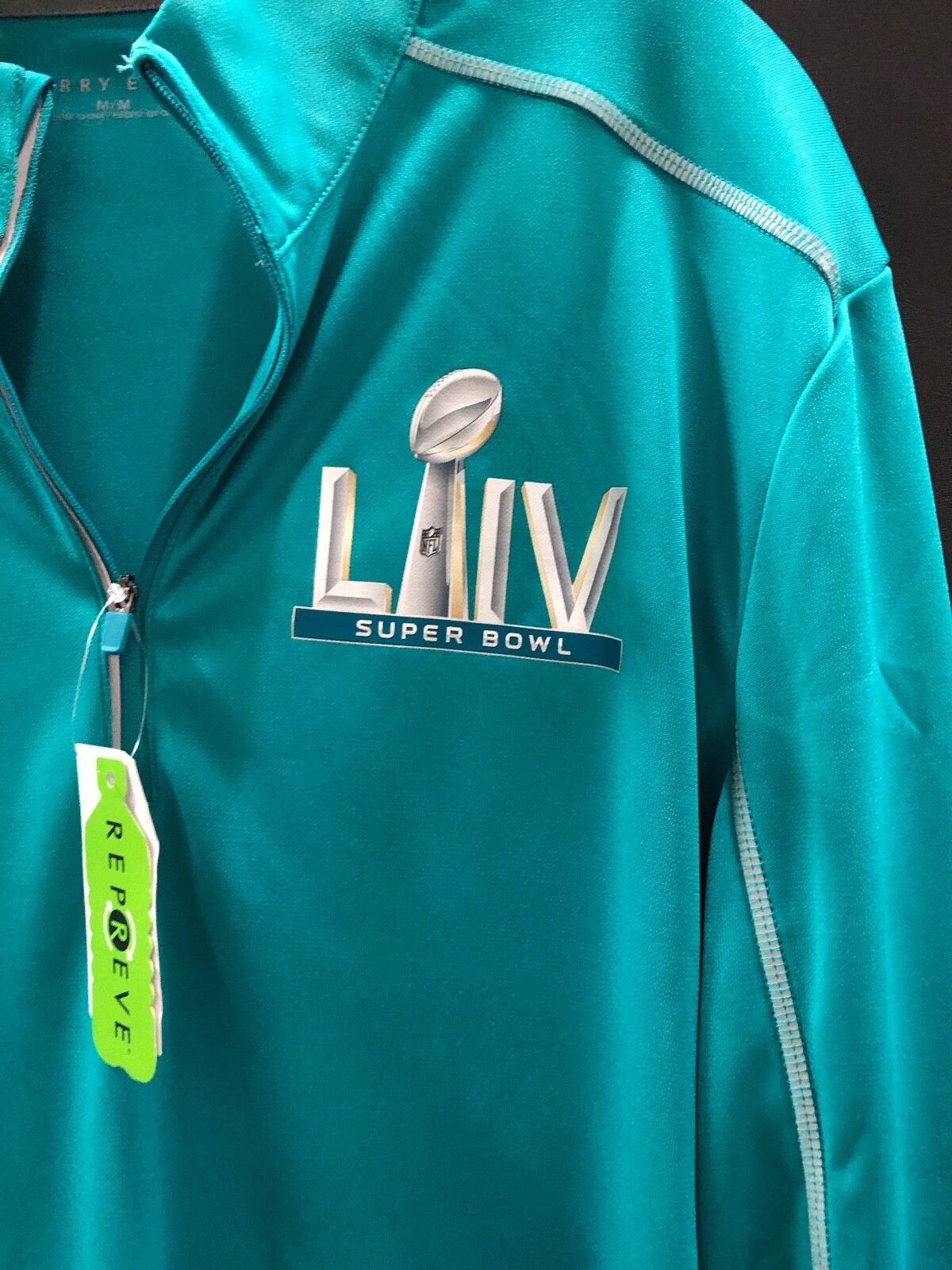 SUPER BOWL LIV MIAMI LONG SLEEVE DRI-FIT ZIP UP PERRY ELLIS BRAND NEW CHIEFS WIN