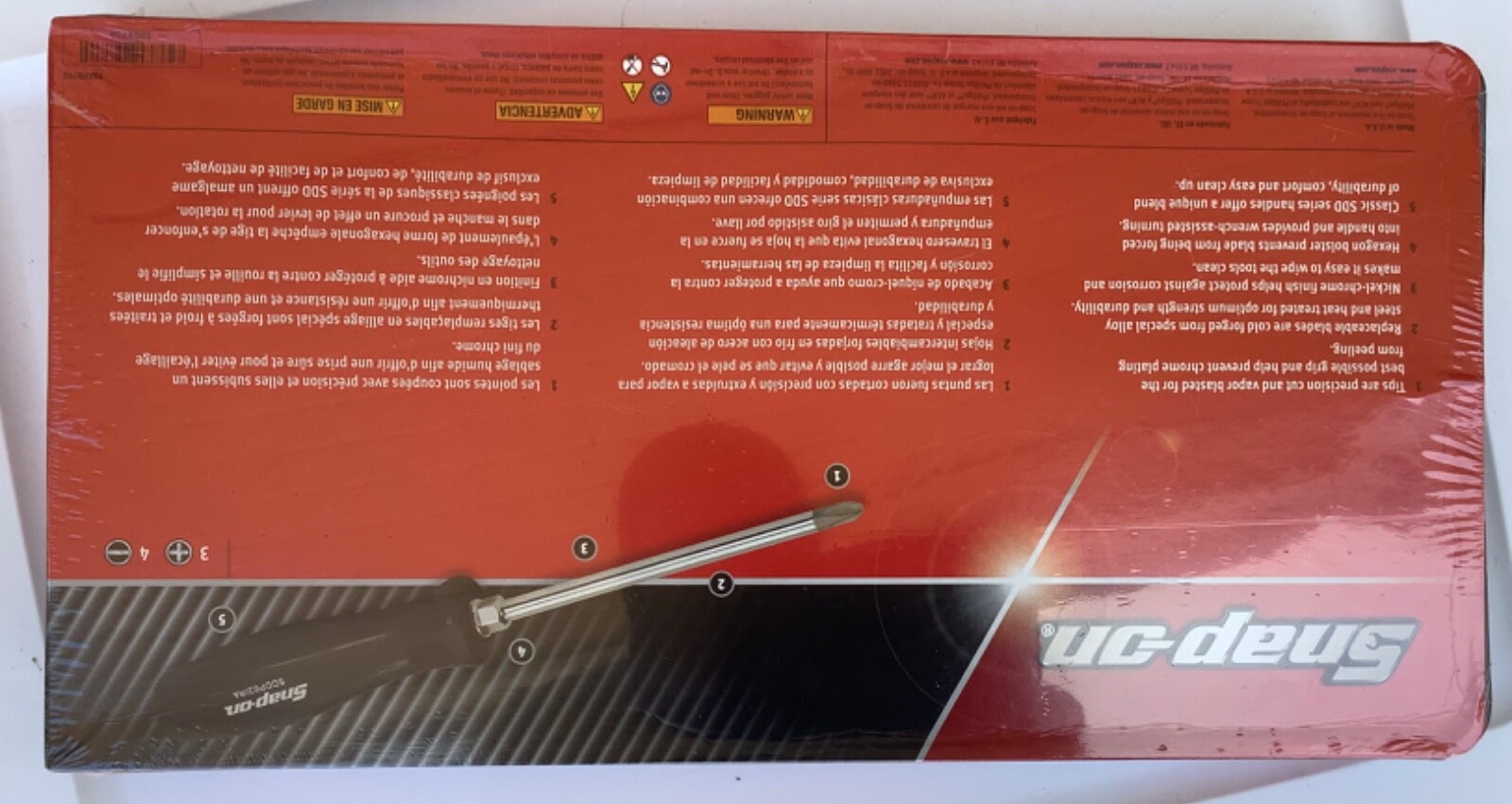 New Snap-on™ Black Hard Handled 7-piece Screwdriver Set SDDX70A