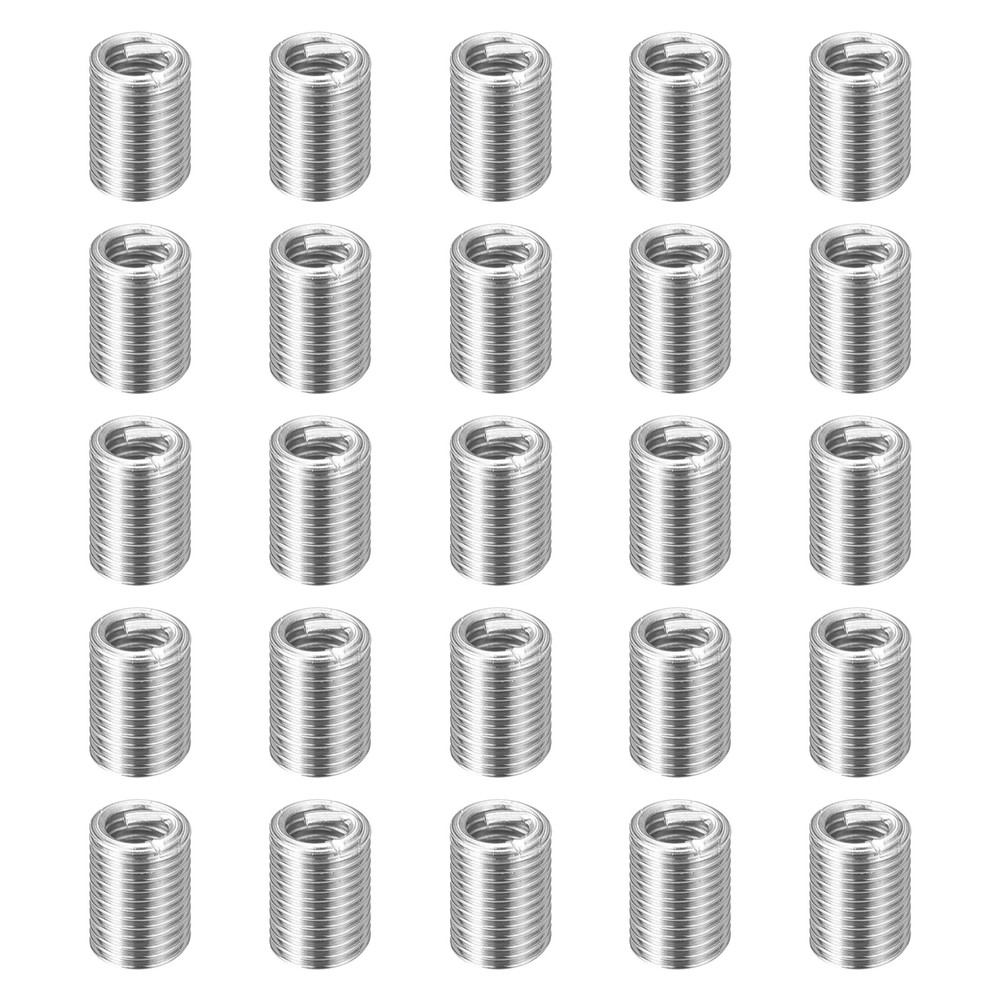 25pcs Wire Thread Inserts M2.5 x 0.45 x 3D Metric Helical Threaded Sleeve