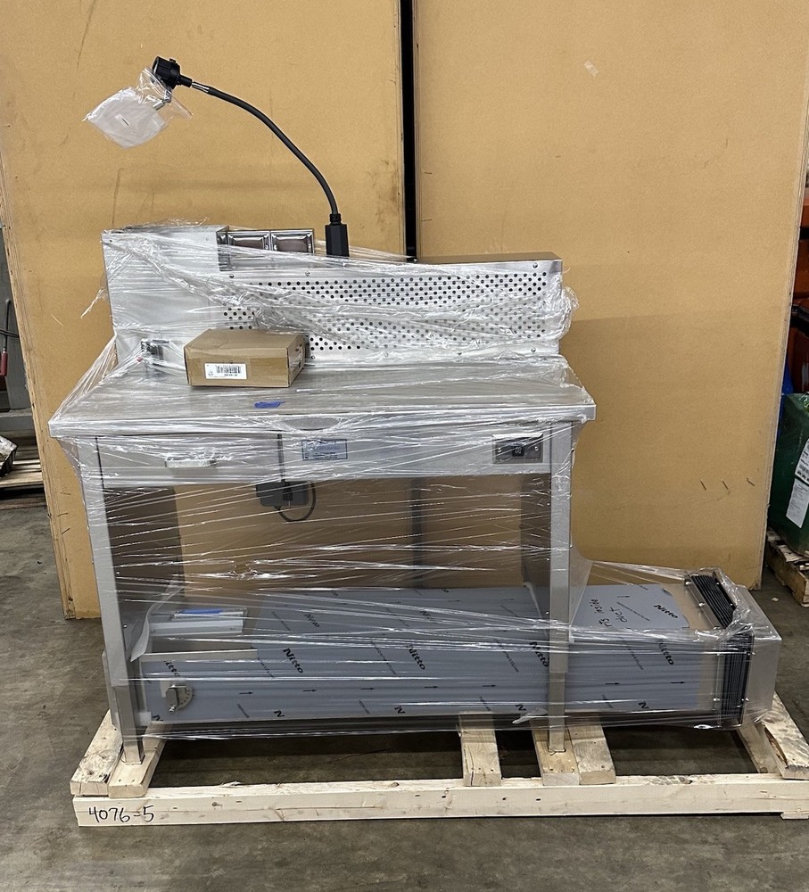 Stainless Steel Adjustable Height Workbench Ventilated Backdraft Table 48"