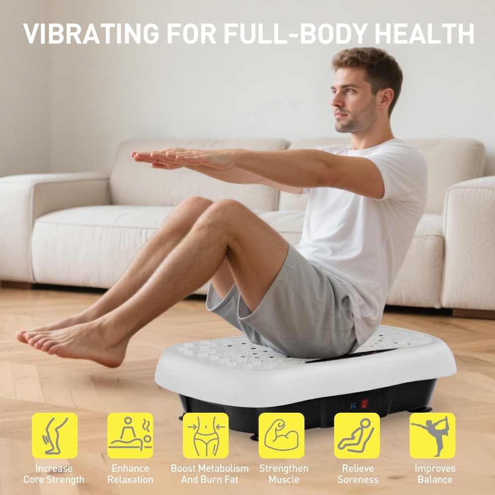 Vibration Plate Exercise Machine, Vibrating Platform for Lymphatic Drainage w...
