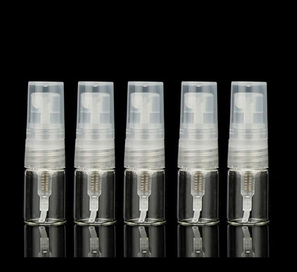 2Ml Clear Glass Empty Bottle Spray Refillable Perfume Atomizer Bottles, 30 Pack