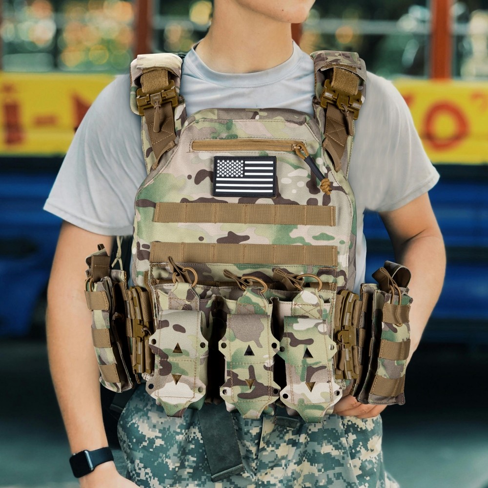 Combat Ready Weight Vest, Quick Access Pockets, Breathable Mesh, Adjustable