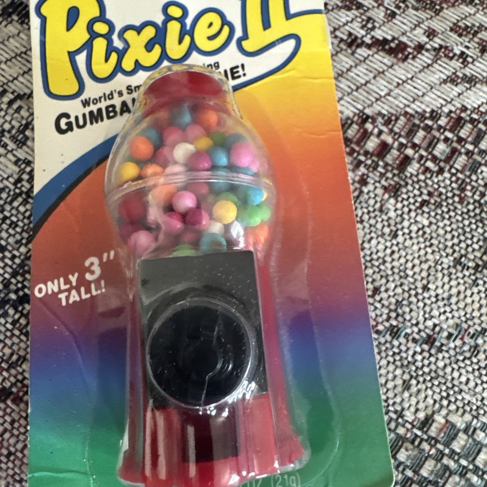 Vintage Carousel MINI GUMBALL MACHINE Candy Container 3.5” NIP