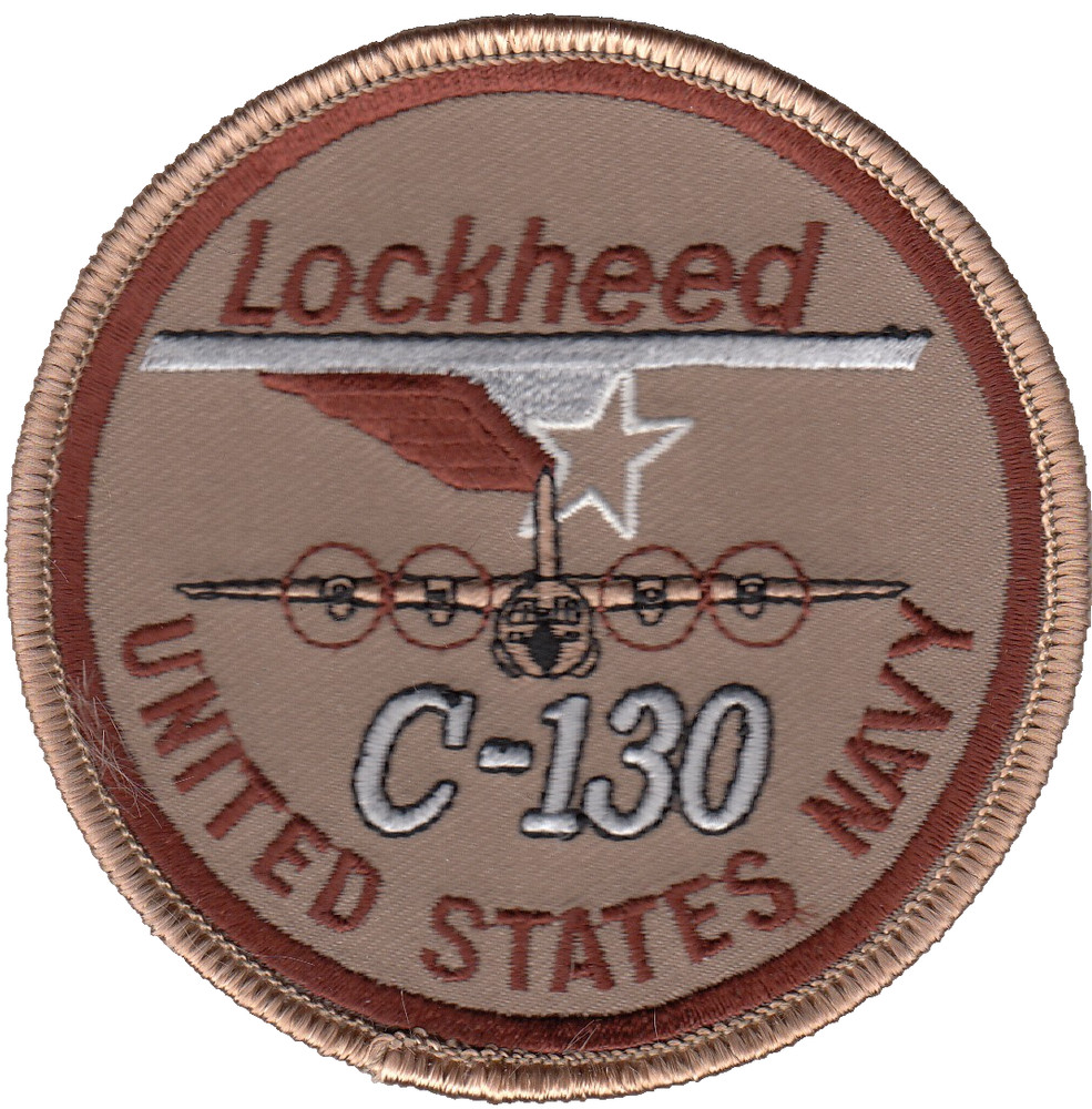 UNITED STATES NAVY DESERT LOCKHEED C-130 SHOULDER PATCH