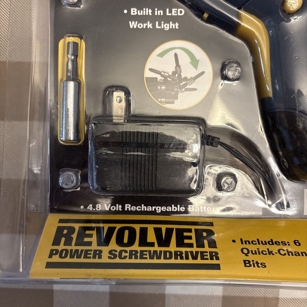 Cordless Rechargeable Power Tool Screwdriver w/6pc Bit Set Driver LED Light