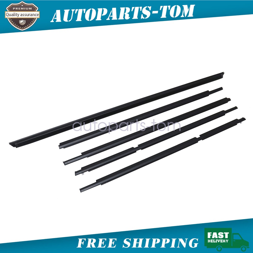 Outer Door Window Weatherstrip Seal Belt 5PCS Kit For Toyota 4Runner 2003-2009
