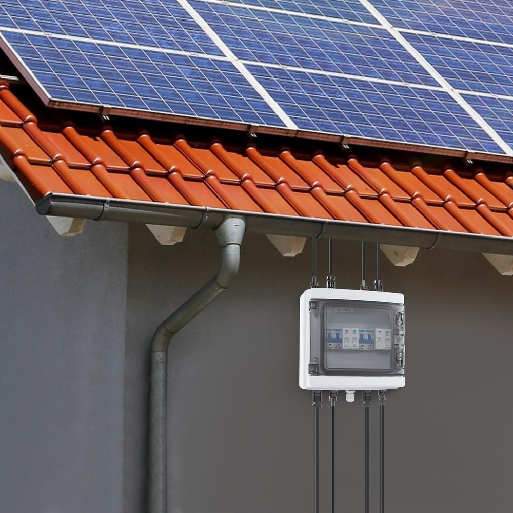 2 Strings Solar Combiner Box For Solar Panel Disconnect Switch Circuit Breaker