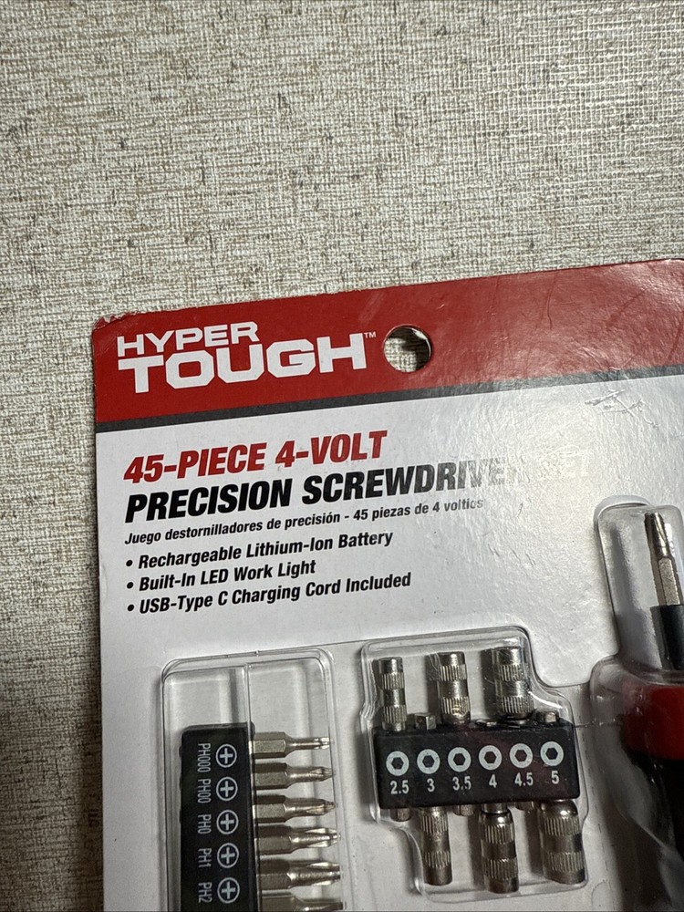 4 Volts 45-Piece Rechargeable Precision Screwdriver Set, Model 30009