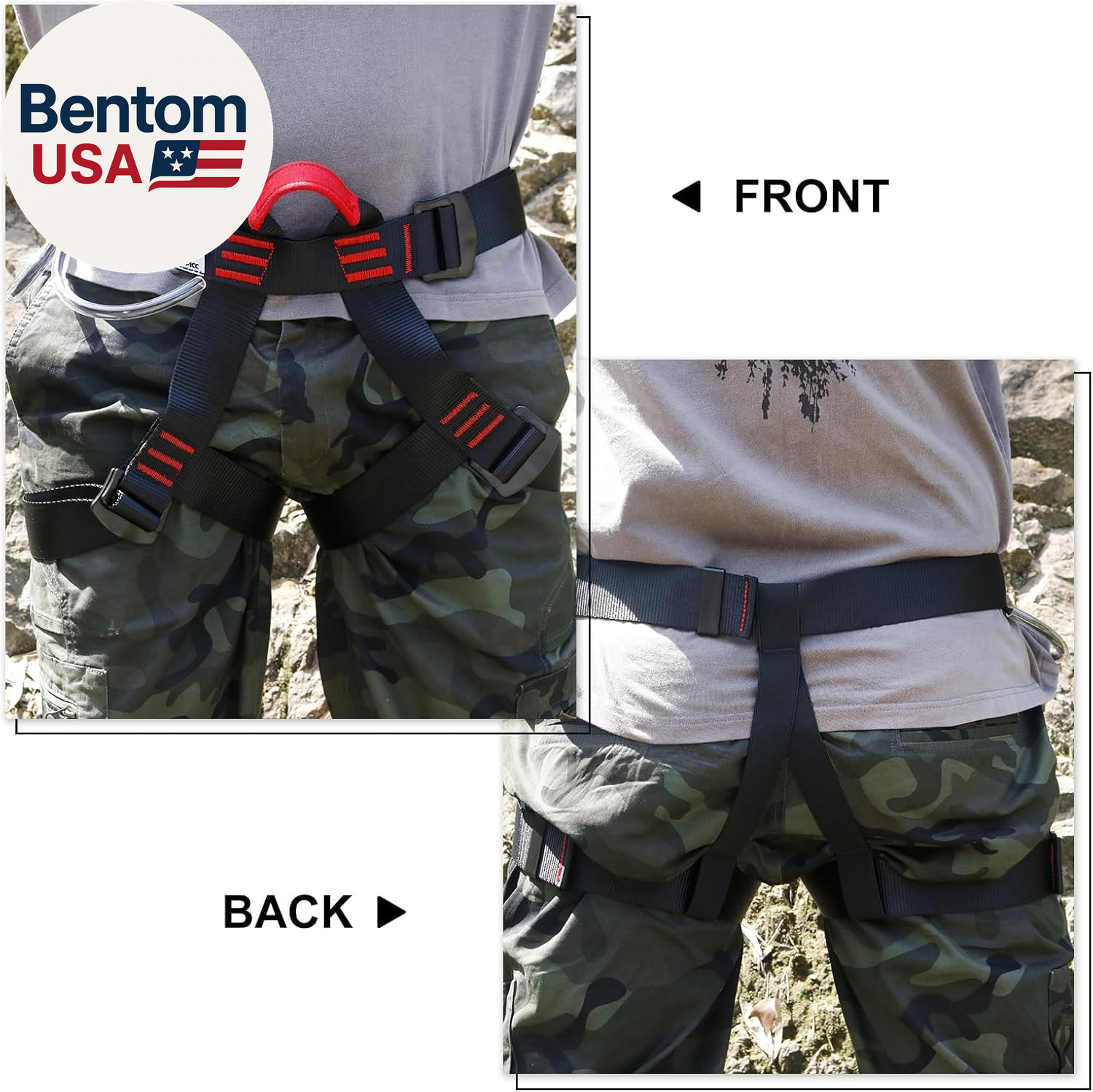 Climbing Harness, Mountaineering Rock Climbing Harness, Half Body Harness for Ra