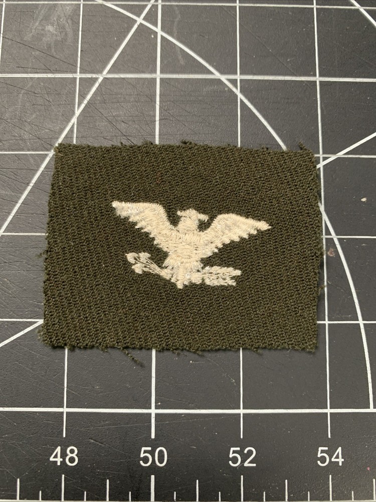 NOS US Army WWII Colonel Rank Eagle Cloth Patch Insignia. Wool?