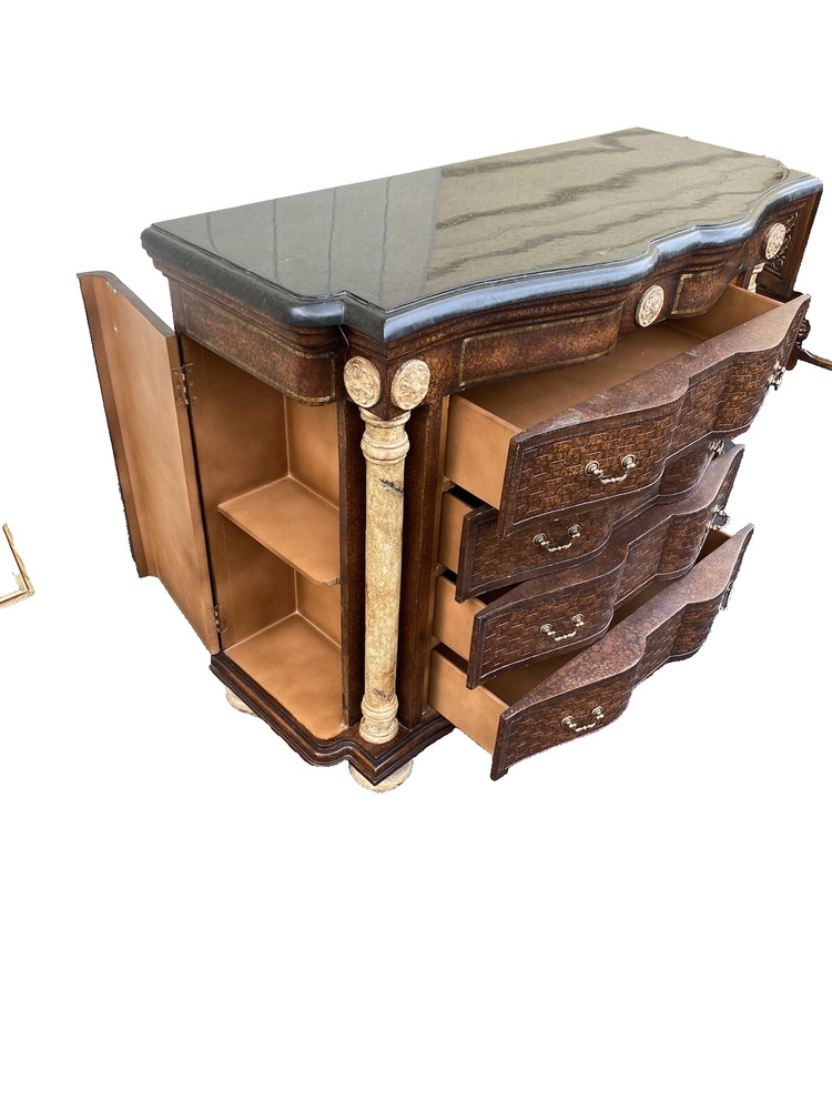 64591 Marble Top Server Chest Sides Open