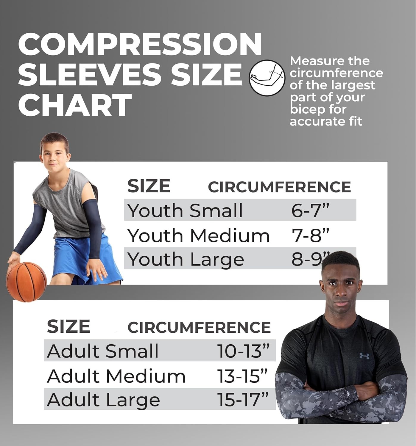 Sports Compression Arm Sleeves for Men & Women Youth Medium, Green Camouflage