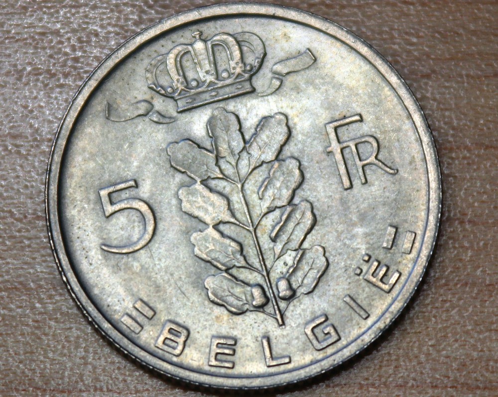 1965 Belgium 5 Francs Dutch text