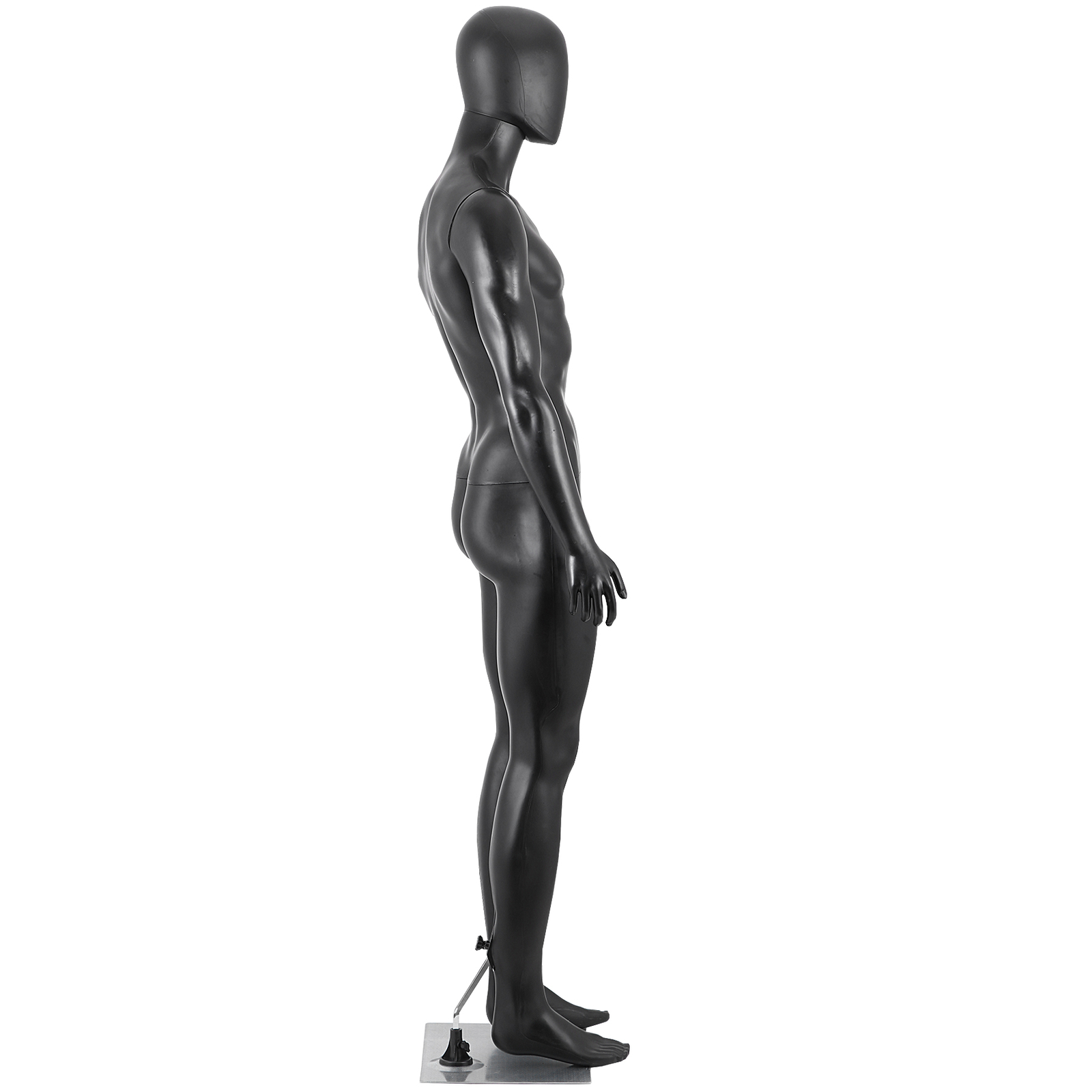 Male Mannequin Dress Form 73" Adjustable Mannequin Full Body Stand w/Base Black