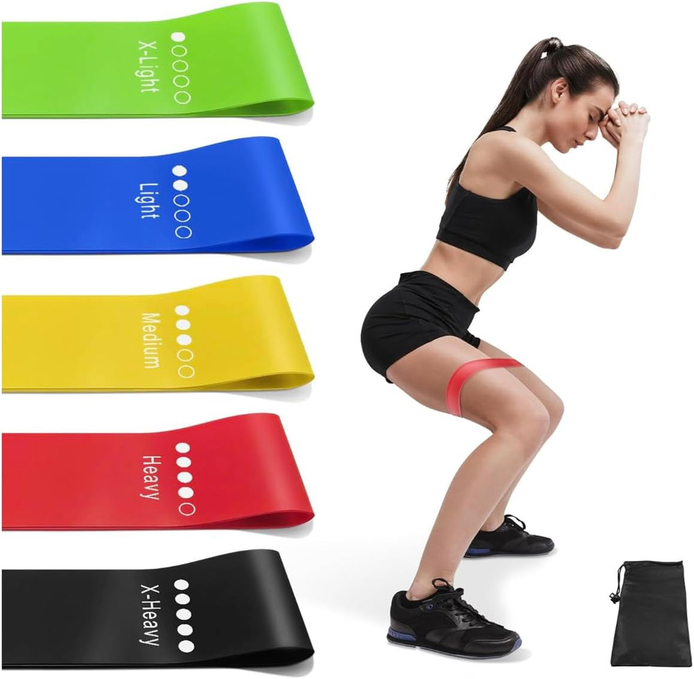 Resistance Bands Set for Workout – 5 Pack Durable Loop Exercise Bands for Streng