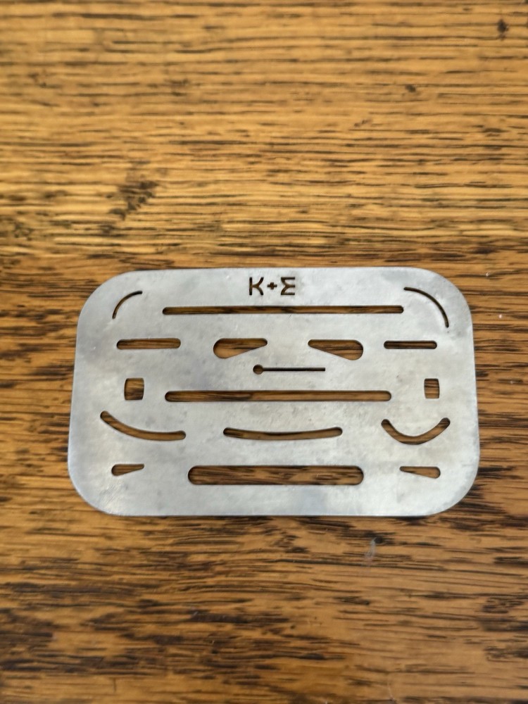 Vintage K+E Metal Erasing Shield Drafting Template Tool USA