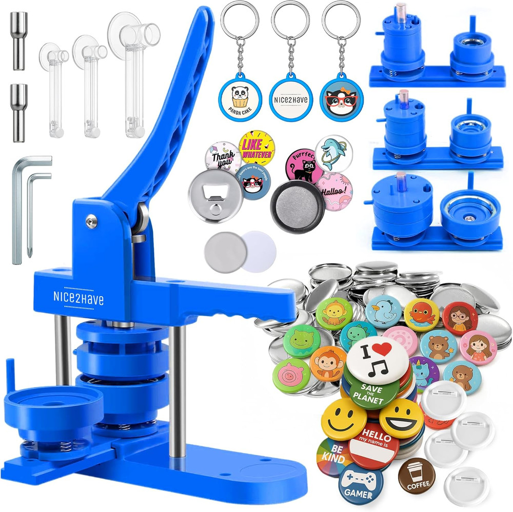 Ultimate Button Maker Kit with 500 Buttons, Magnets, Openers & Keychains